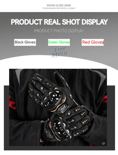 Knight Motorcycle Racing Gloves Motorcross Motorbike Cycling Gloves with Protective gear for honda Kawasaki yamaha