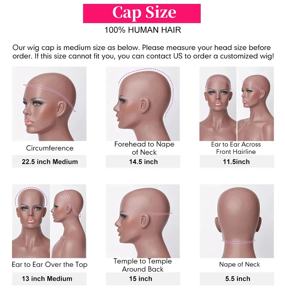 Water Wave Glueless Wigs Wear And Go 3 IN 1 Half Wigs Human Hair 200% Density Machine Made Clip-in Wigs With Drawstring Seamless