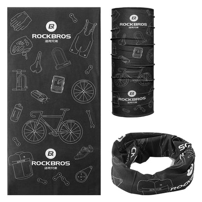ROCKBROS Cycling Face Mask Sun Protection Hooded Scarfs Summter Breathable Bike Headband Motorcycle MTB Road Bicycle Headscarf