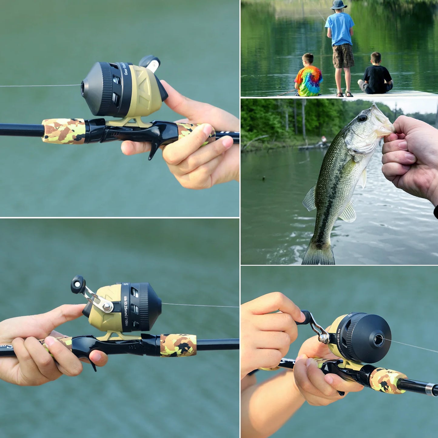 Sougayilang Casting Fishing Reel 3.4 Gear Ratio High Speed Aluminum Alloy Spool Reel with Nylon Fishing Line Freshwater Pesca