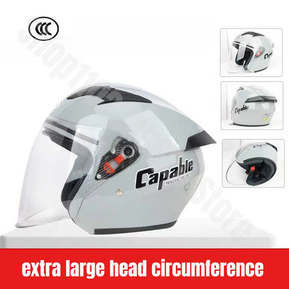 5XL 6XL 7XL Big Size Unisex Motorcycle Helmet Big Head Circumference 60-76cm Riding Safety Helmet All Seasons Casco