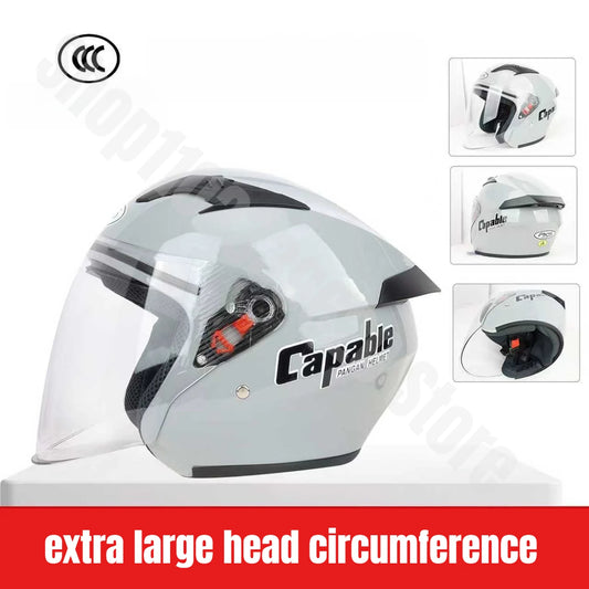 5XL 6XL 7XL Big Size Unisex Motorcycle Helmet Big Head Circumference 60-76cm Riding Safety Helmet All Seasons Casco