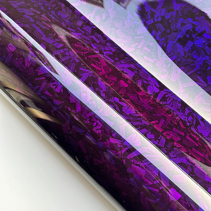 PET Carbon Fiber Sticker Vinyl Paper for Car Vinyl Wrap Glossy Auto Wrapping Cars Film Covering Laser Purple Motorcycles Vinyls