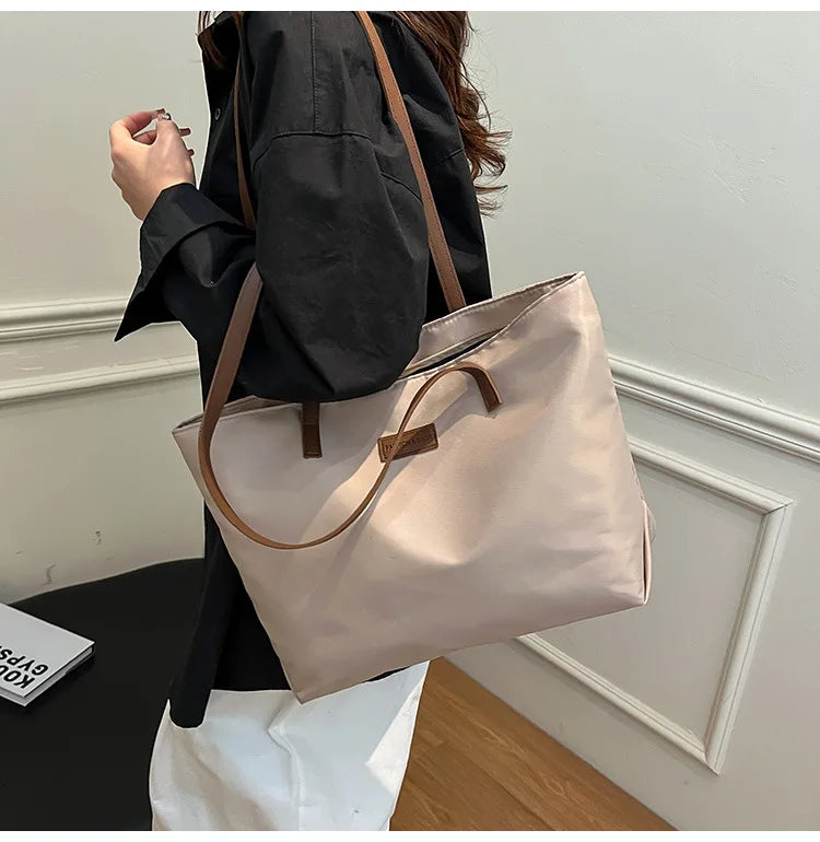Casual Women's Oxford Cloth Shoulder Bags College Commuter Ladies Waterproof Tote Shopping Bag Large Capacity Female Handbags