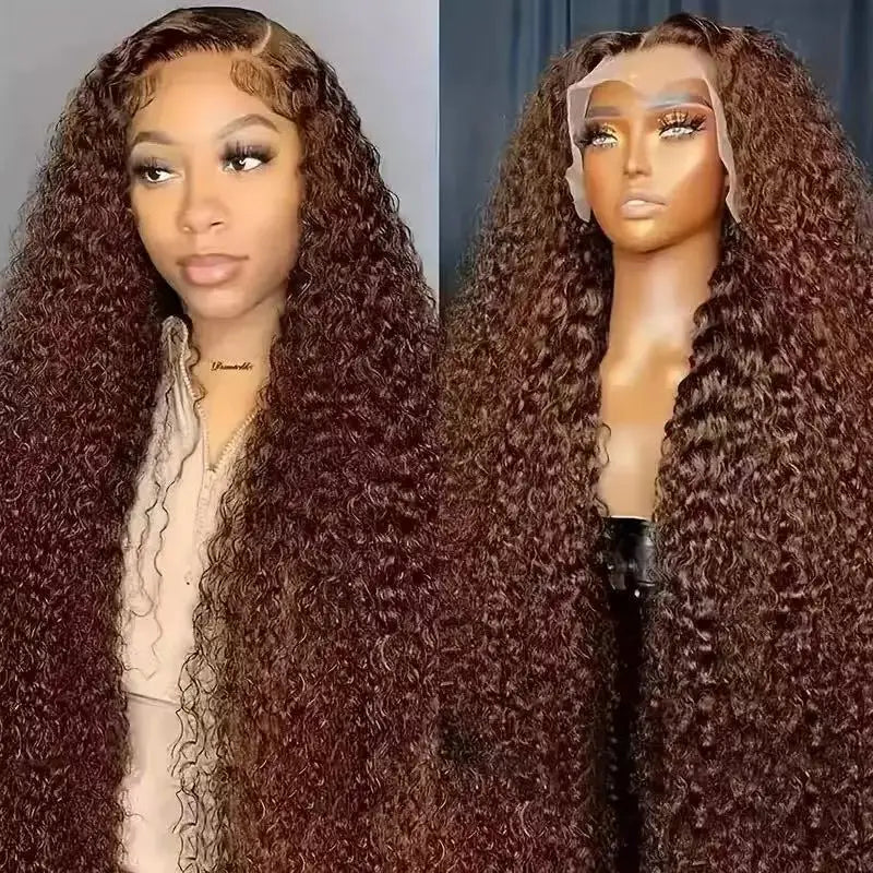 Multi-Color Long Curly 13x4 Lace Front High-Temperature Fiber Wig for Women Synthetic Hair Wig for African American Daily Party