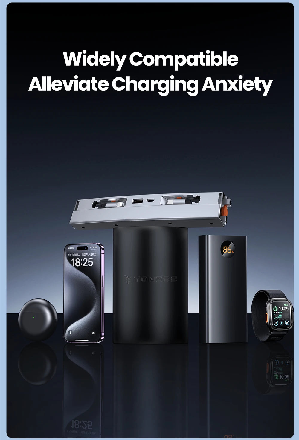 YZ For Tesla Model 3 Y Highland Juniper  Docking Station Fast Charger Intelligent Expansion Dock Central Control Charging Shunt