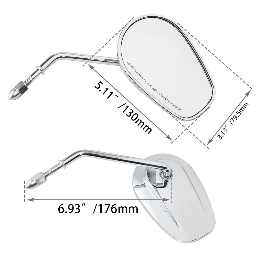 Motorcycles Rear Side Mirrors Rear view For Harley Honda Road King Touring Sportster Fat Boy Softail Bobber Chopper Street Glide