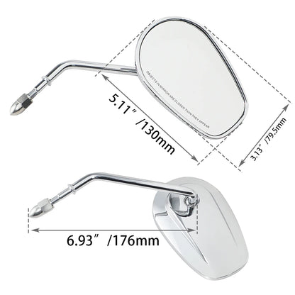 Motorcycles Rear Side Mirrors Rear view For Harley Honda Road King Touring Sportster Fat Boy Softail Bobber Chopper Street Glide