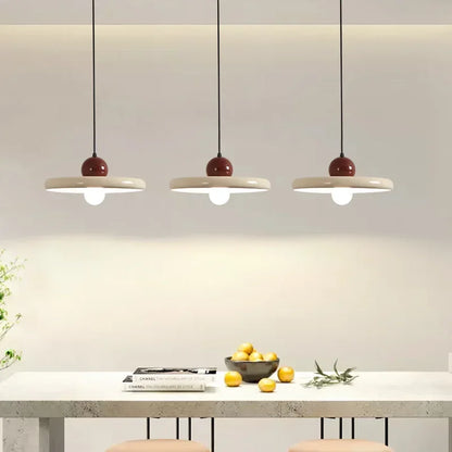 Nordic Cream Style Flying Saucer Pendant Light Restaurant Living Room Bedroom Bedside Lamp Home Interior Decorative Lamp 20/30cm