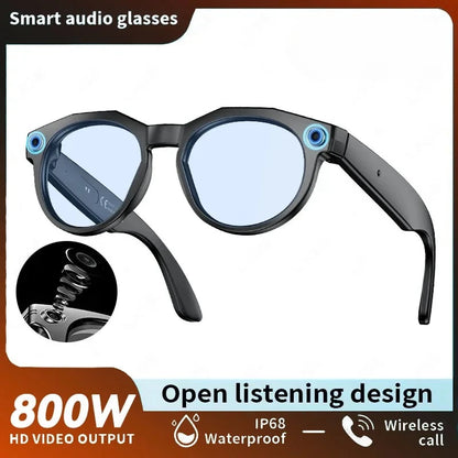 AI Smart Glasses 800W Pixel 4K HD Camera Recording Sunglasses Call WIFI Transmission Voice Assistant Smart Translation Glasses