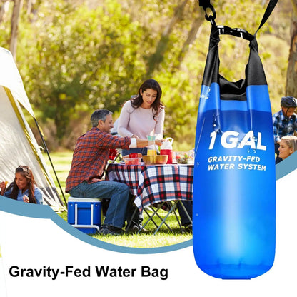 Camping Gravitys Water Bag With Water Filter And Hose Folding Water Filter Straw Water Bag Filtering Bucket Bag Survival Gear