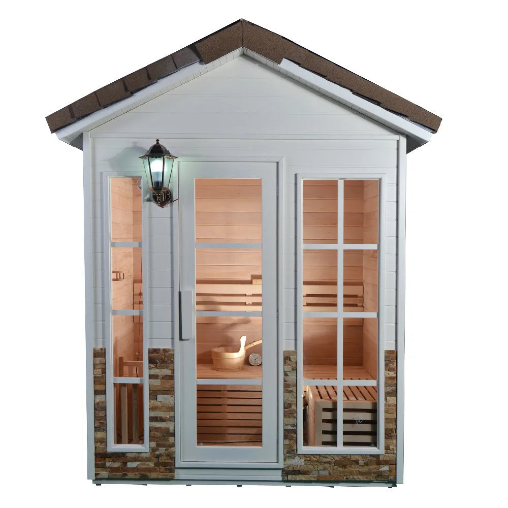 Fast Delivery Garden Solid Wood Outdoor Traditional Steam Sauna