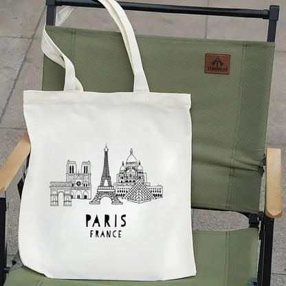 Paris Travel Tote Bag for Women Shoulder Bag with Eiffel Tower  Bag Travel Bag Parisian Themed Design Sturdy Construction