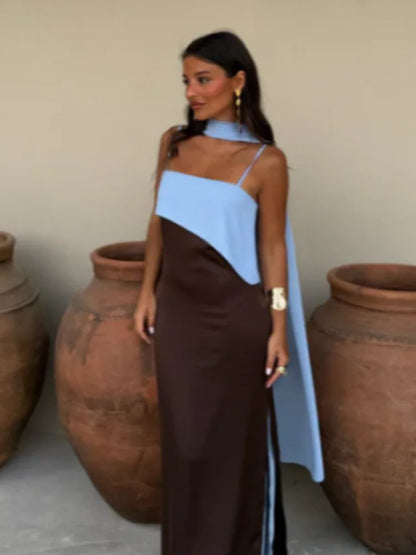 Elegant Black Maxi Dress Sleeveless Slim Fit With Gold Chain Detail Dresses Evening Party Formal Events Chic Floor-length Gown