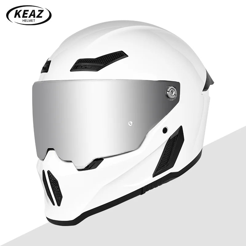 Motorcycle Helmet All-Season Universal Retro Men's Bike Racing Street Bike Riding Running Motorcycle Riding Safety Helmets