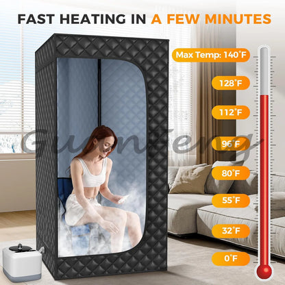 Sweat Steam Box, Home Full Body Sauna Box, Folding Portable Sweat Steam Room