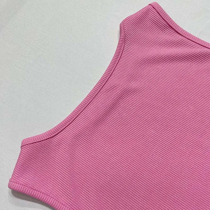 2026 Summer Casual Sleeveless Tank Top and Split Skirt Sexy Elegant Two-piece Set Slim Fit Fashion High Waist Solid Color Suit