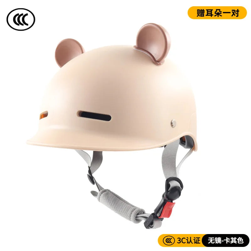 Cartoon Motorcycle Helmet Cute Half Helmet Unisex Sports Cycling Safety Helmet Summer Sun Protection Casco Moto Capacete