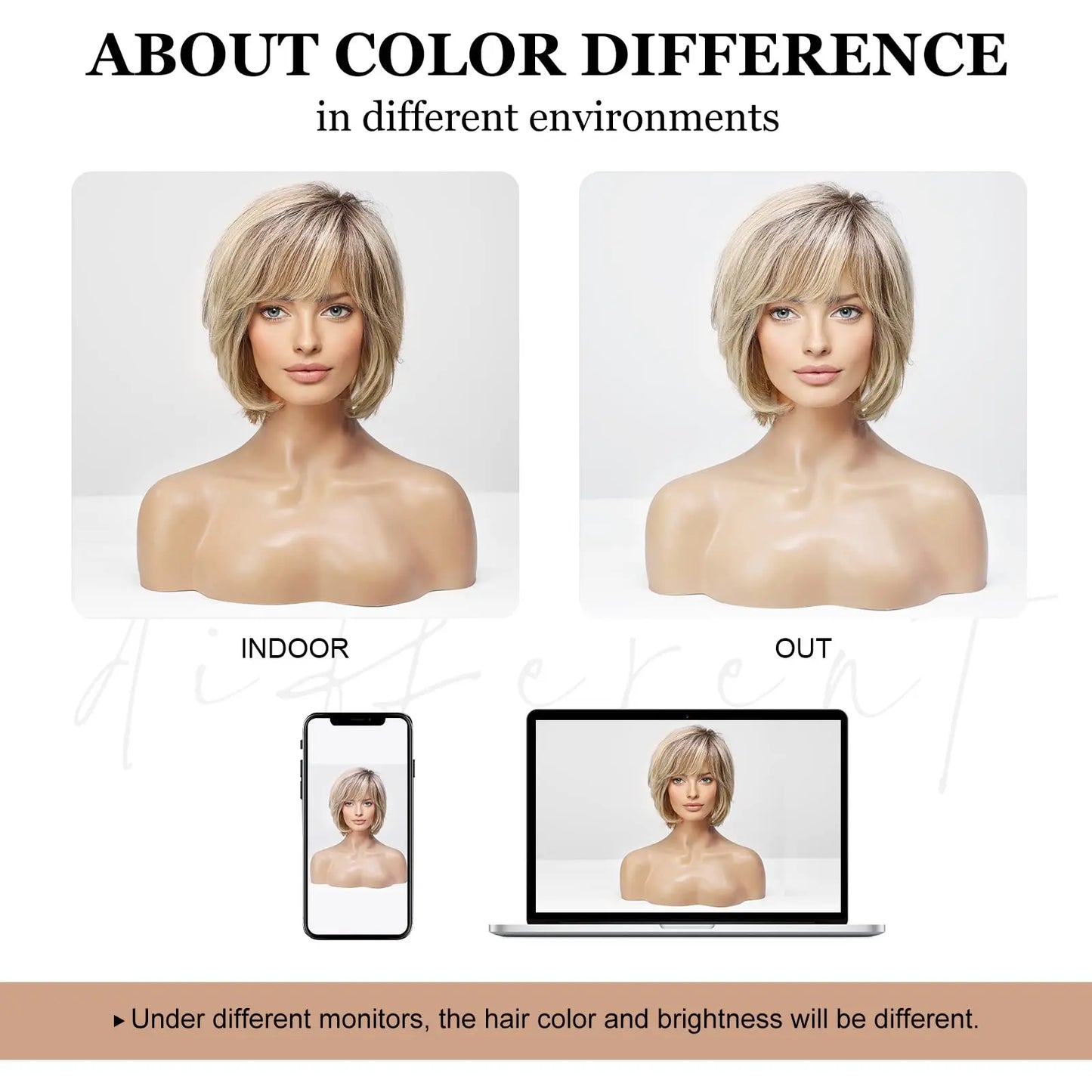 Hand-Tied Lace Front Wig Ombre Blonde Remy 100% Human Hair Wigs Natural Layered Bob HD Transparent Lace Frontal Hairs for Women