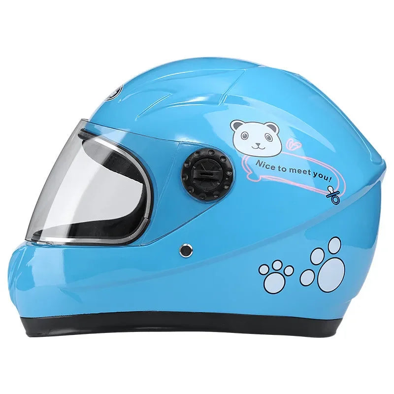 Children's helmets, child safety helmets electric vehicle helmets autumn winter boy and girls warm cartoon  helmets casco moto