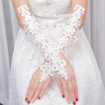 New Arrival Short Wedding gloves Gants de femmes Guantes de mujer Cheap wedding accessoire mariage Sheer gloves
