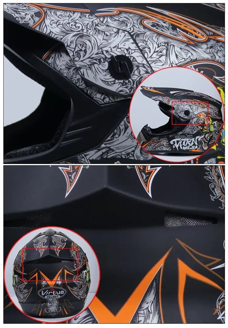 four seasons Racing Helmets Motorcycle Helmet  riding helmet and  rally Helmet Large adv Sports helmet Motocross Helmet Casco