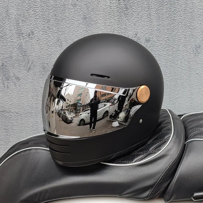 ORZ Retro full face motorcycle helmet - Classic design, suitable for both men and women, with safety protection certified by 806