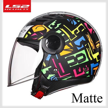 Original LS2 OF562 Casco Motorcycle 3/4 Open Face Ls2 Cascos Para Moto E-BIKE Helmet Electric Scooter Helmet of562 Capacete Moto