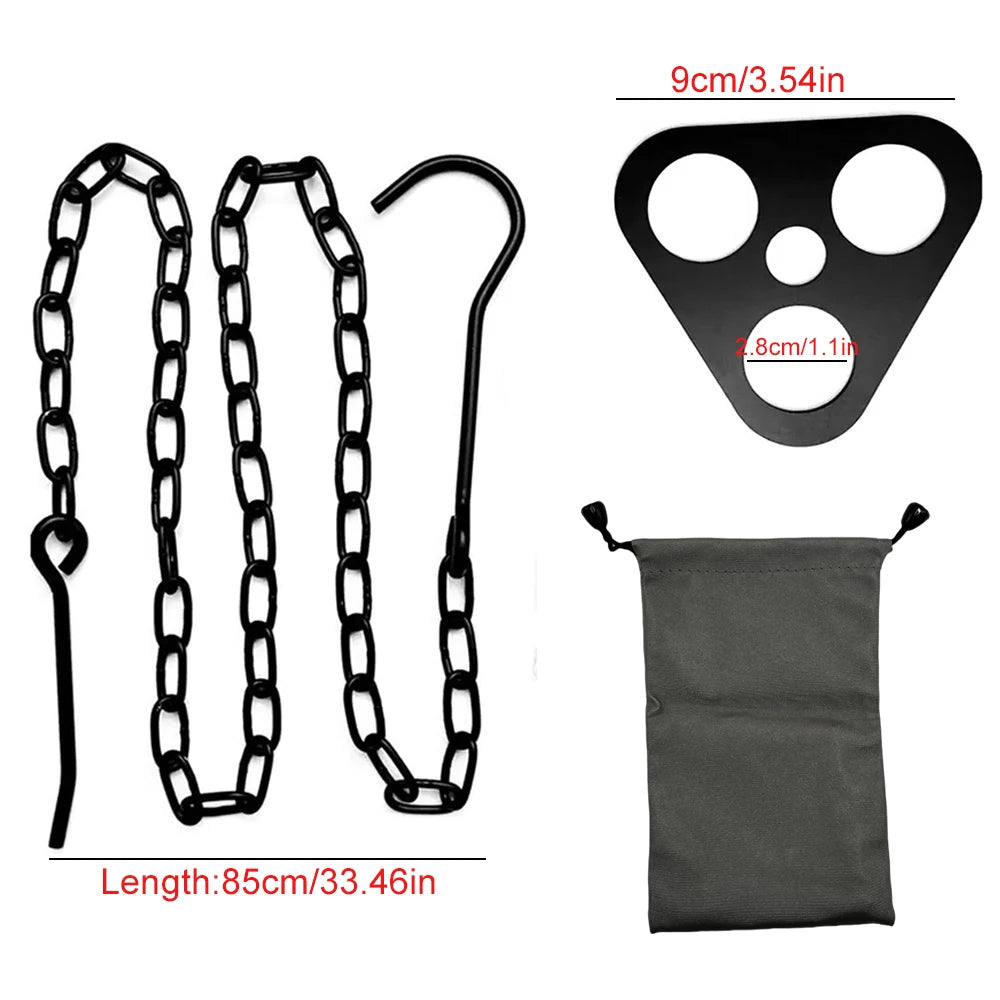 1Pc Portable Camping Gear and Equipment Detachable Outdoor Barbecue Tripod Hanging Rack Campfire Cooking Accessories Set