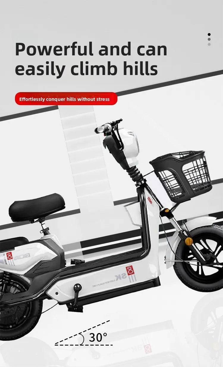 2024 New Model New National Standard Women's Compact Long-Range Electric Bicycle - Power-Assisted E-Scooter for Adult Females