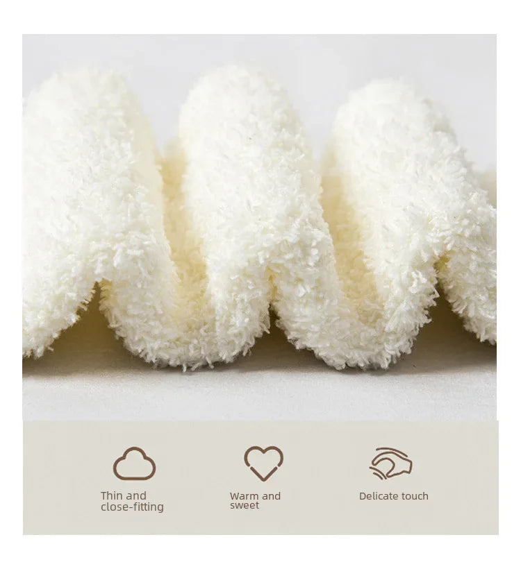 Snug Fleece Over Knee Socks Plush Cozy Winter Fall Sweet Long Female Hosiery Soft Fuzzy Leg Covers Floor Wear2024 New Bulk Deal