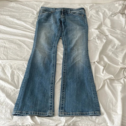Y2K New Wings Graphic Embroidery Rhinestone Slim Fit Jeans Women Harajuku Sexy Flared Jeans Goth Light Blue Denim Trousers Pants