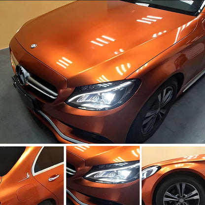 Ultra Glossy Red Metallic Car Vinyl Wrap Film Wrapping Foil Car Sticker Decal For Motor Computer Furniture Auto Graphic