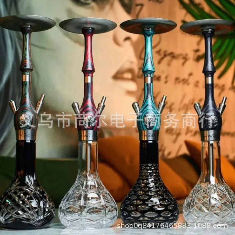 Mr Wood Hookah Shisha Set Wooden Material Hookah Arabian 1 Single-tube Premium Hookah