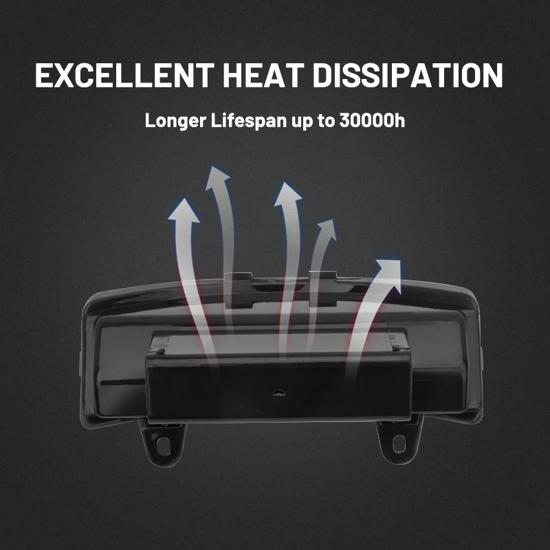 Motorcycle LED Tri-Bar Rear Fender Tail Light Turn Signal Brake Lamp For Harley Touring Street Glide Road Glide FLHX FLTRX 96-13