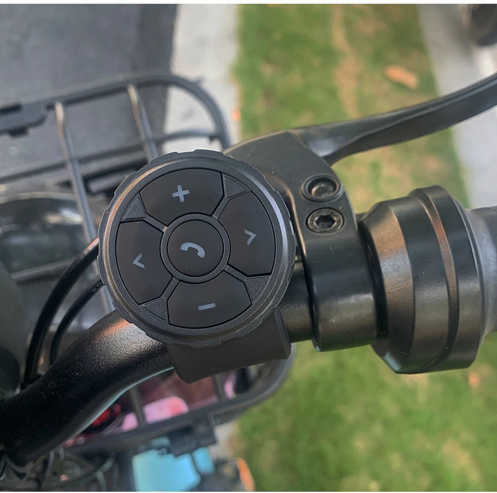 Wireless Remote Control for Motorcycle Helmet Earphone Bluetooth-compatible5.3 Bike Handlebar Media Controller Buttons