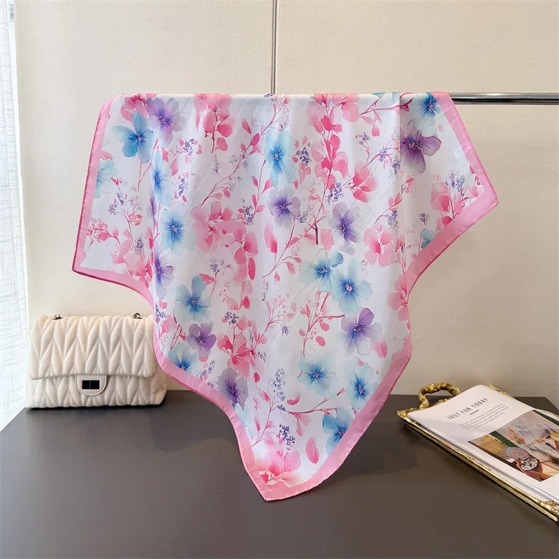 Fashion Paisley Print Silk Hairbands Scarf Women 2025 New Elagant Bandana Neck Kerchief Head Bands Foulard Female Scarfs
