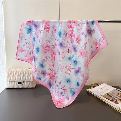 Fashion Paisley Print Silk Hairbands Scarf Women 2025 New Elagant Bandana Neck Kerchief Head Bands Foulard Female Scarfs