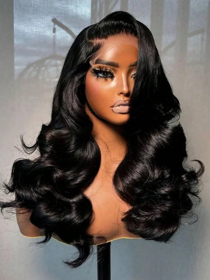 Body Wave 13x4 Lace Frontal Human Hair Wig 13x6 Transparent Lace Frontal Wig For Women 250% Density 16-40 Inch Human Hair Pre Plucked With Baby Hair Black Halloween Wigs Human Hair Curly Wave Wig Christmas Wig