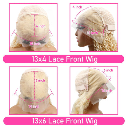 30 36 Inch 13x6 Bone Straight 613 Hd Honey Blonde Lace Front Human Hair Wigs Brazilian 13x4 Color Lace Frontal Wigs For Women