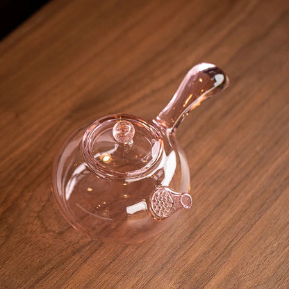 High Borosilicate Glass Teapot Thickened High Temperature Resistance Side-handle Pot Small Household Anti-scald Green Tea Teapot