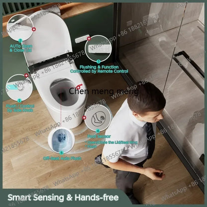 CC 45Elongated Smart Toilet with Bidet Built in,ADA Bidet Height,Foam Dispenser,One-Piece Toilet with Instant Warm Water and Dry