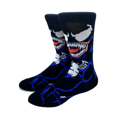 2023 New Anime Marvel Men Socks Long Sock Men‘s Knee-High Couples cosplay Sock Personality Hip Hop Harajuku Funny Sock for Women