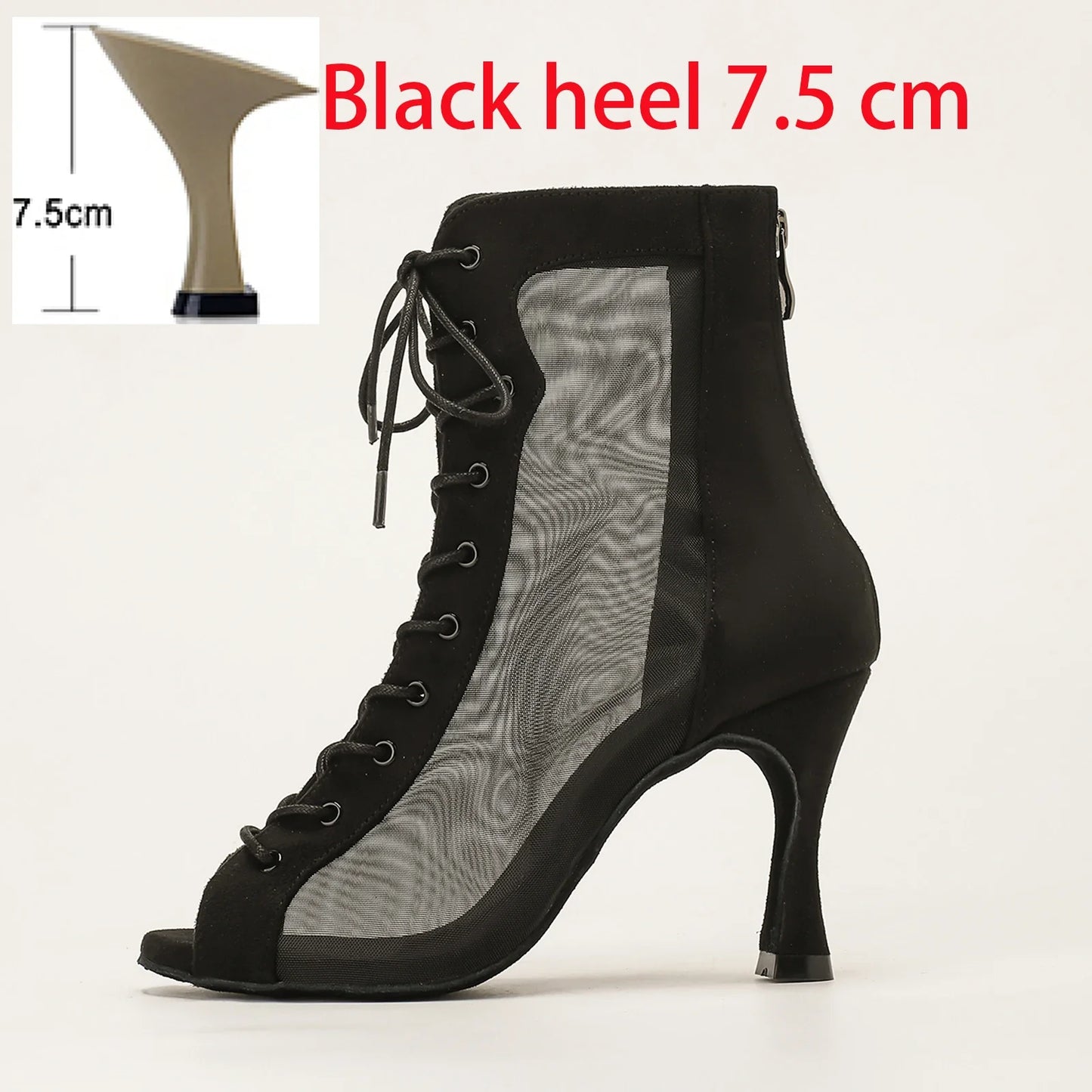 Profession Latin Dance Shoes Woman Suede Mesh Ventilation Ballroom Salsa Boots for Girls Soft Bottom Practice Jazz Latin Boots