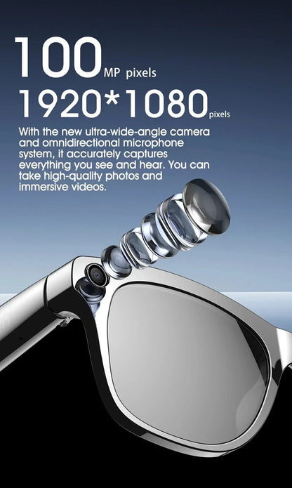 Xiaomi 8K AI Smart Glasses With 100MP Camera Chat GPT Touch Sport Sunglasses Bluetooth Call Video Music Player ForMen Women