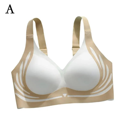 Super Gather Wireless Push-up Bra Women Gathered Up Soft Support Adjustable Underwear Anti-sagging Seamless Lift-up Bra