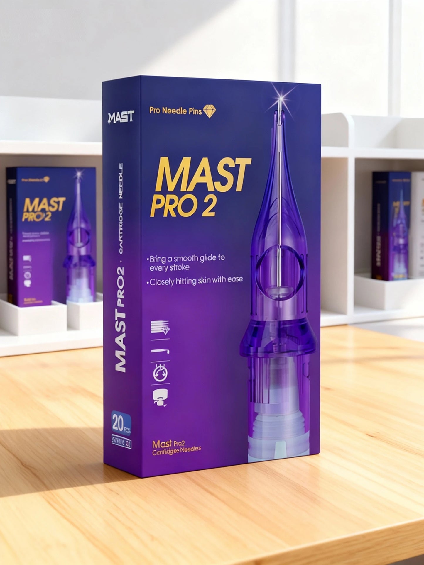 Mast Archer2 Wireless Tattoo Machine Kit 3.5mm Stroke 2100mAh Battery Brushless Motor with Mast Pro Needles Cartridges Supplies