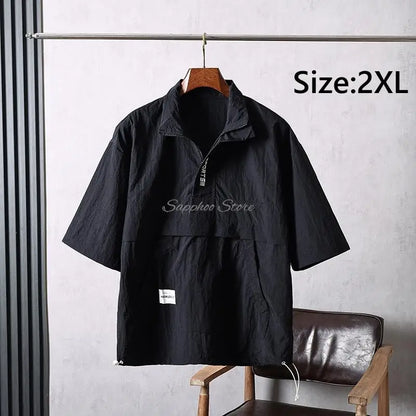 M/L/XL/2XL/3XL Pet Groomer Lapel Work Clothes Unisex Summer Salon Hairdressers Wrap Short Sleeves Barber Shop Gown Uniform