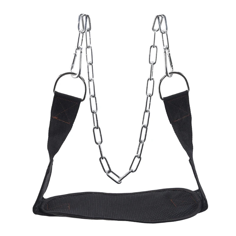 Thick Neoprene Weight Lifting Belt With Chain Dipping Belt For Pull Up Chin Up Kettlebell Barbell Fitness Bodybuilding Gym Belt
