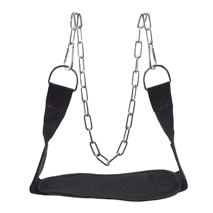 Thick Neoprene Weight Lifting Belt With Chain Dipping Belt For Pull Up Chin Up Kettlebell Barbell Fitness Bodybuilding Gym Belt